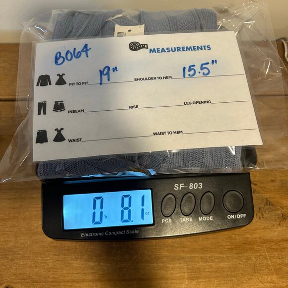 AEROPASTLE Sz M Blue Cropped Ribbed Button Up Preppy Comfort V Neck Long Sleeve - Picture 8 of 8